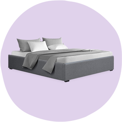 Artiss Toki bed frame with gas lift storage