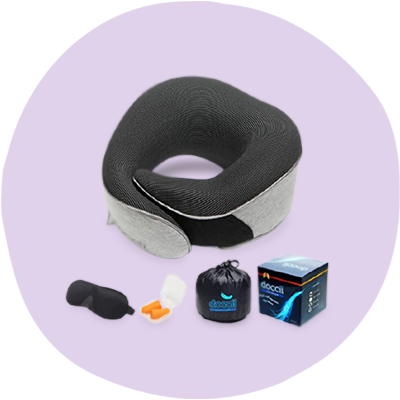 Ergonomic memory foam travel neck pillow
